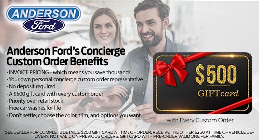 Custom Concierge Custom Order Benefits at Anderson Ford